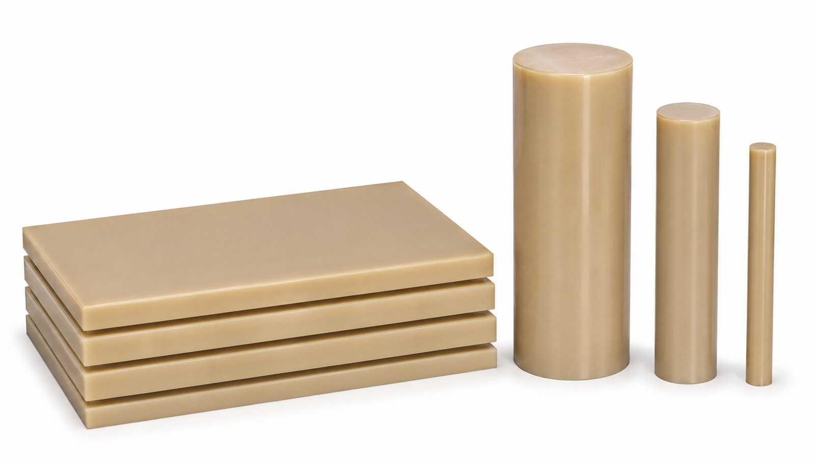 PEEK plastic — sheets and rods